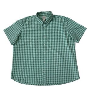 L.L. Bean Men’s Green 100% Cotton Gingham Button Down Shirt | Size XXL